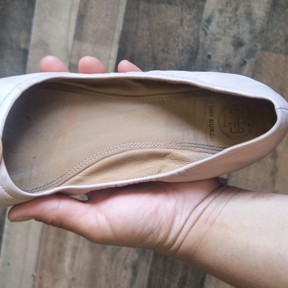 Tory Burch Minnie Cap Toe Ballet Flat Pink Sz 7.5 Women - Picture 16 of 17